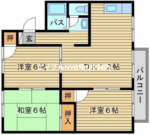 サンパレス小山Ｂ棟の物件間取画像